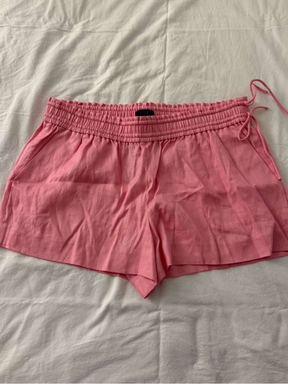 J.Crew pink linen shorts with drawstrings size L